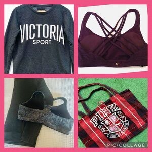 SOLD Victoria's Secret Sport and PINK Apparel Set - Black, Gray, Red